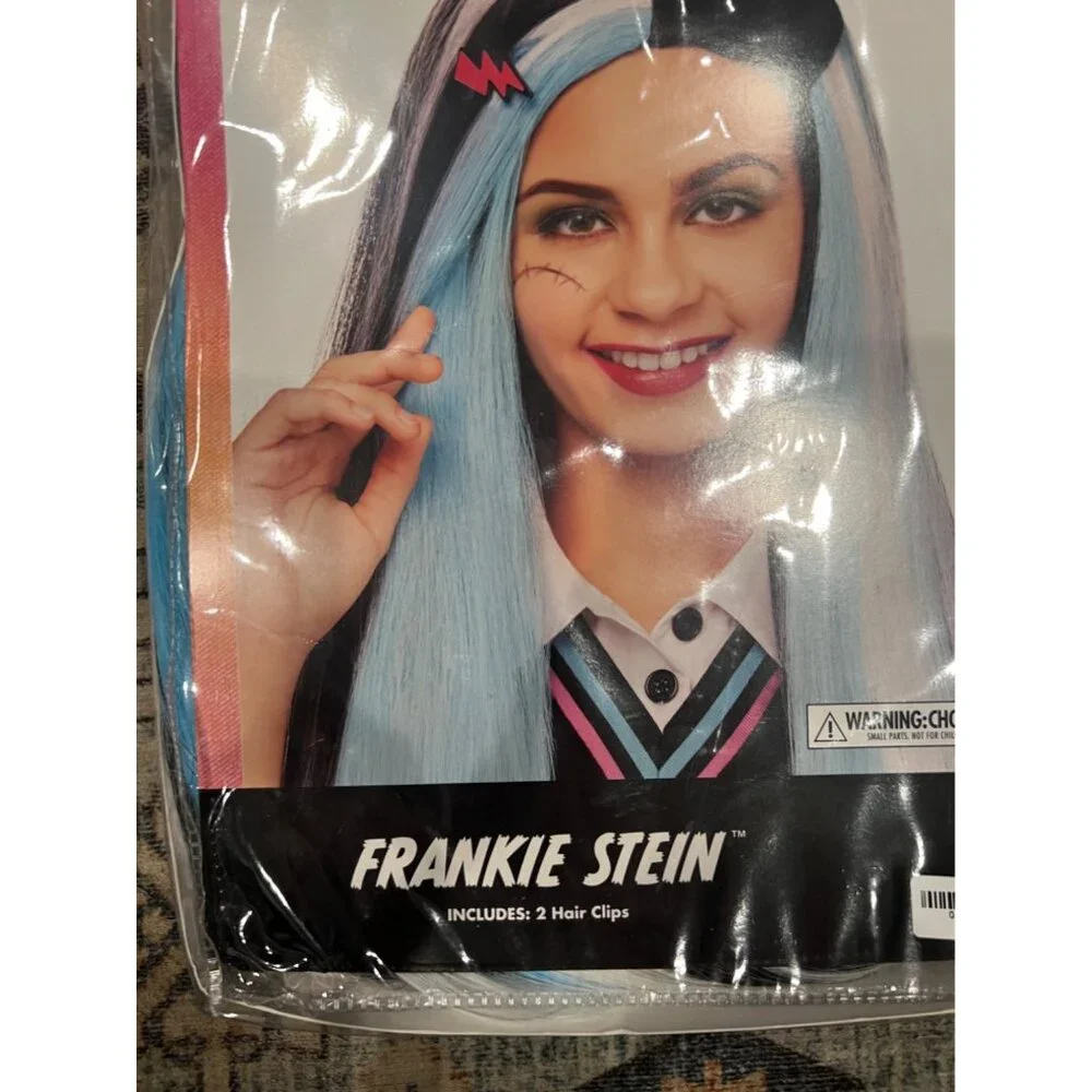 Monster High Frankie Stein Child Wig Spirit Halloween Costumes‎ Dress Up SEALED